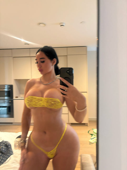 BARELY there lace lingerie set