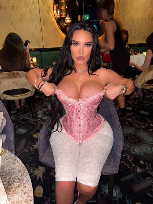 ALAIA baby doll pink corset