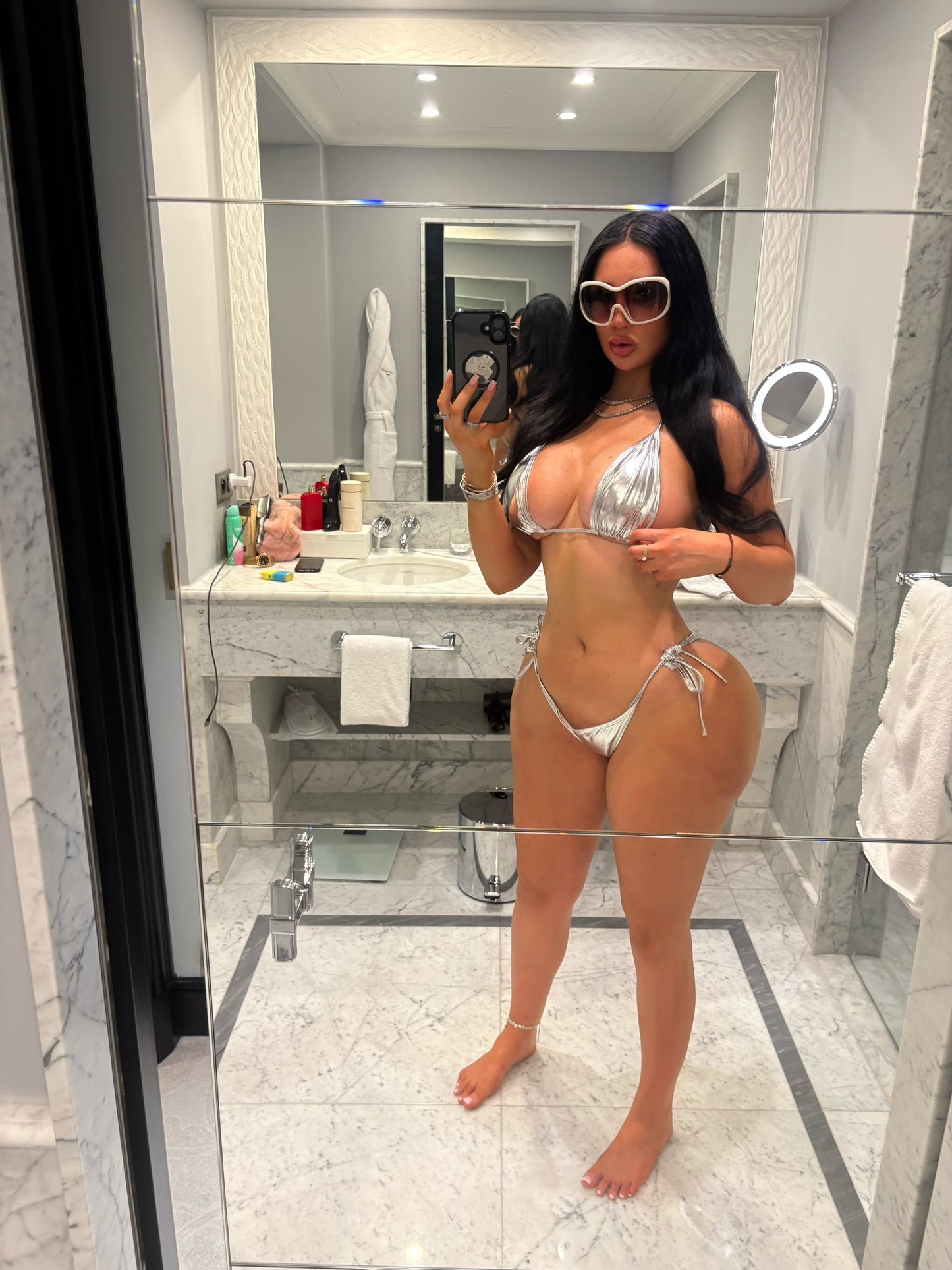 Galactic girl metallic bikini set