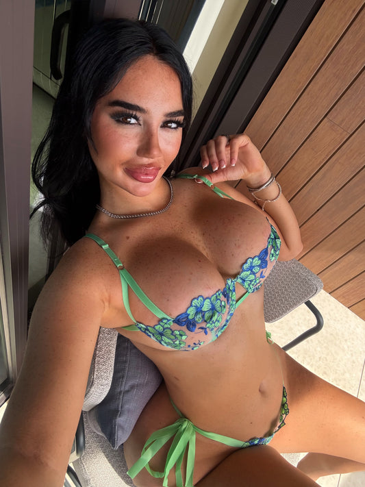 JORDAN lace teal lingerie set